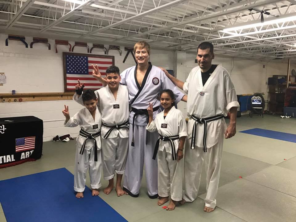 Students with Master Yun after the February 2017 black belt test